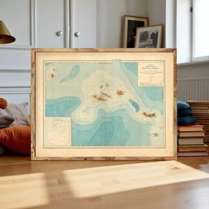 Old Map of Açores Azores Islands 1899 Portuguese map | Wall Map Print