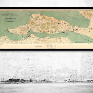 Old Map of Gallipoli Turkey 1919 Vintage Map | Vintage Map Wall Art Print | Large Map Print | Home Decor Wall Art