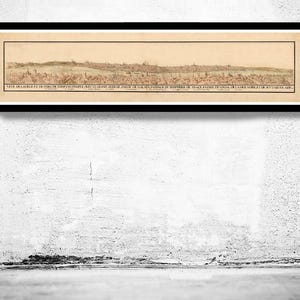 Old map of Istanbul Panoramic View 1686 Vintage Gravure | Vintage Map Wall Art Print | Large Map Print | Home Decor Wall Art