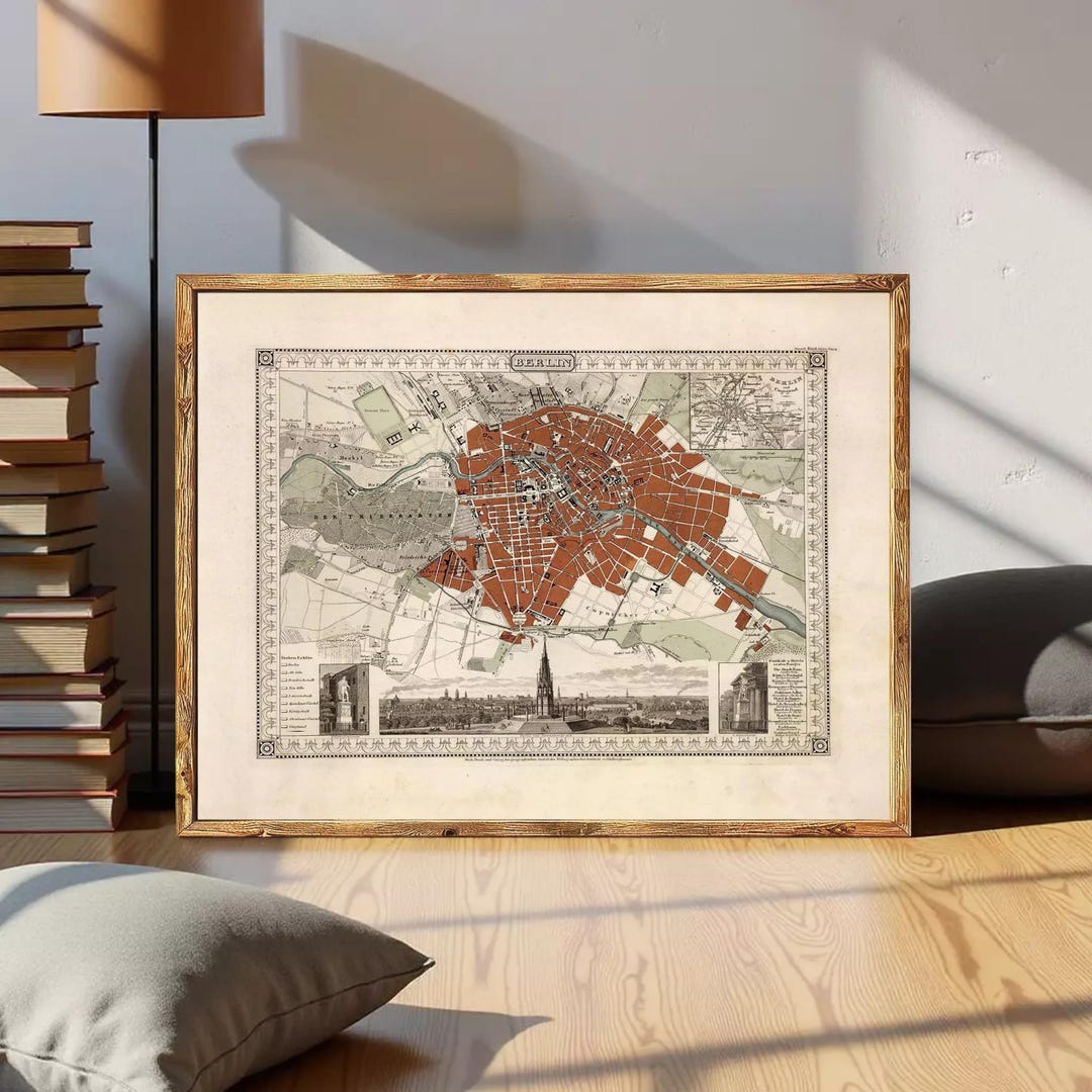 Old Map of Berlin Germany 1860 Vintage Map | Wall Map Print - Etsy
