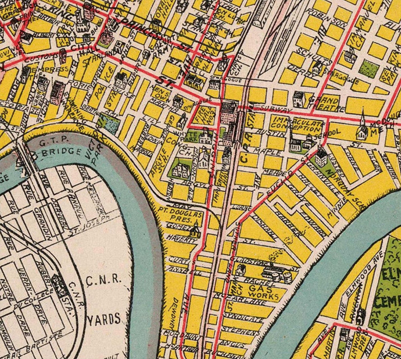 Old Map of Winnipeg Manitoba Canada 1927 Vintage Map Vintage | Etsy