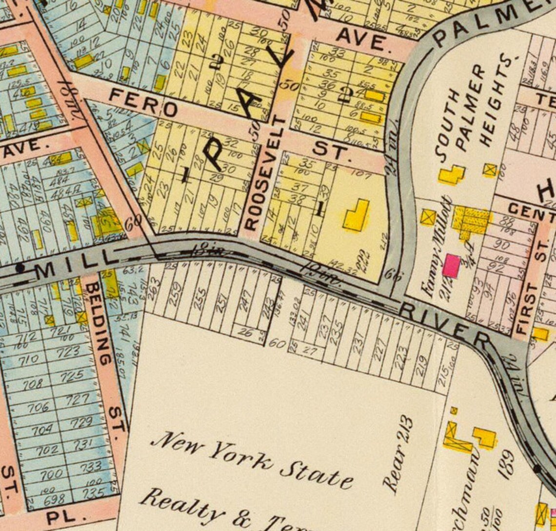 Old Map of Yonkers New York 1907 Vintage Map Vintage Poster Etsy