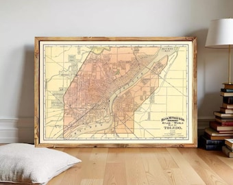Old Map of Toledo Ohio 1892 Vintage Map | Wall Map Print
