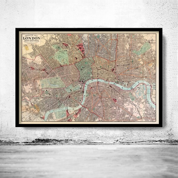 London Map - Etsy