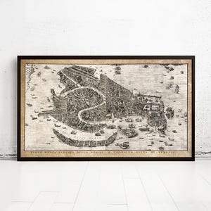 Antique Map of Venice Venetia Venezia 1729  | Vintage Map Wall Art Print | Large Map Print | Home Decor Wall Art
