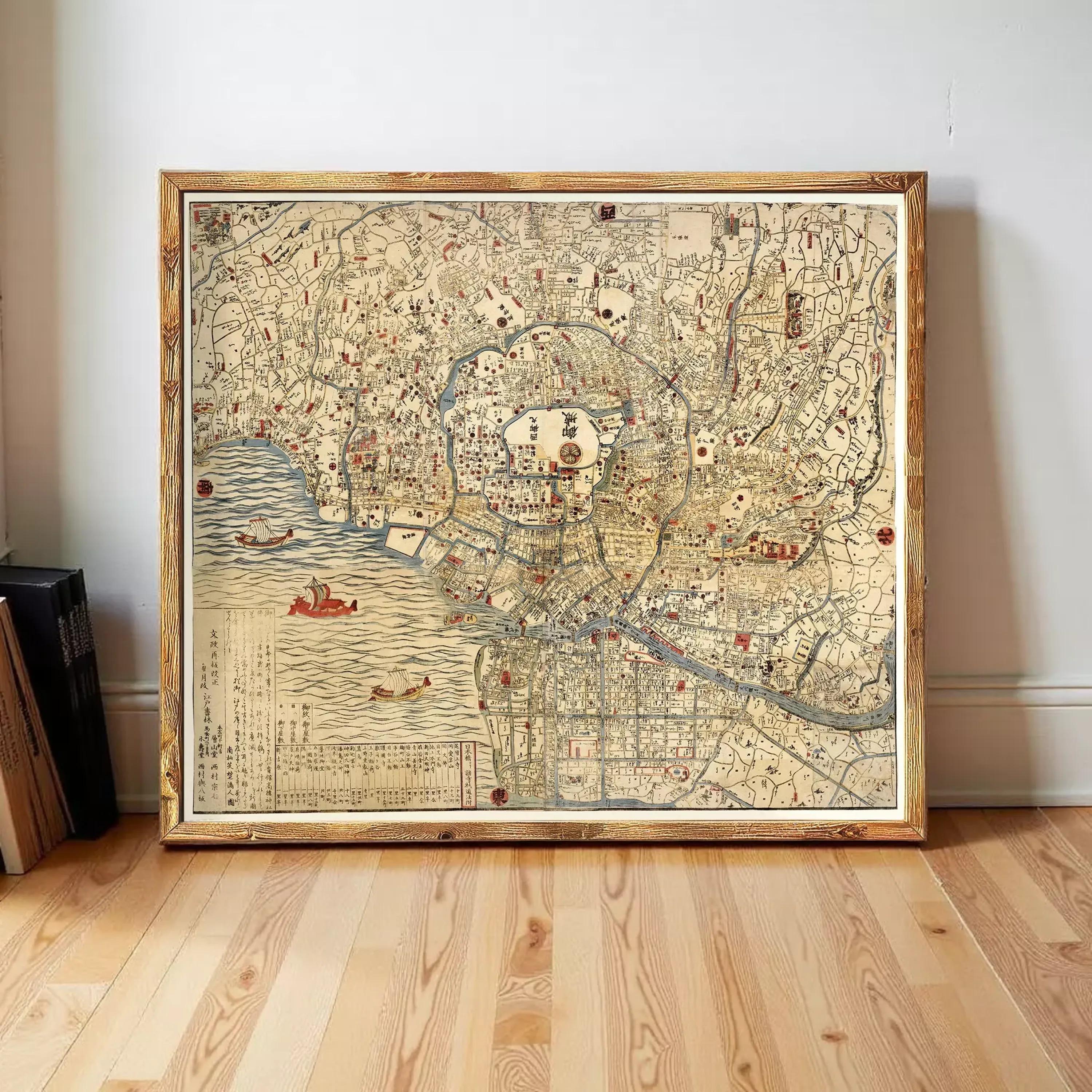 Old Map of Tokyo Japan 1820 Vintage Map | Wall Map Print - Etsy Canada