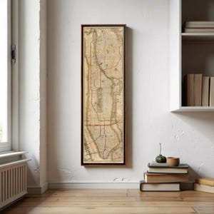 Vintage Map of New York Underground Subway Lines 1908 SEPIA Old NY Map | Wall Map Print