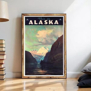 Vintage Poster of Alaska This is Alaska 1940 | Wall Map Print