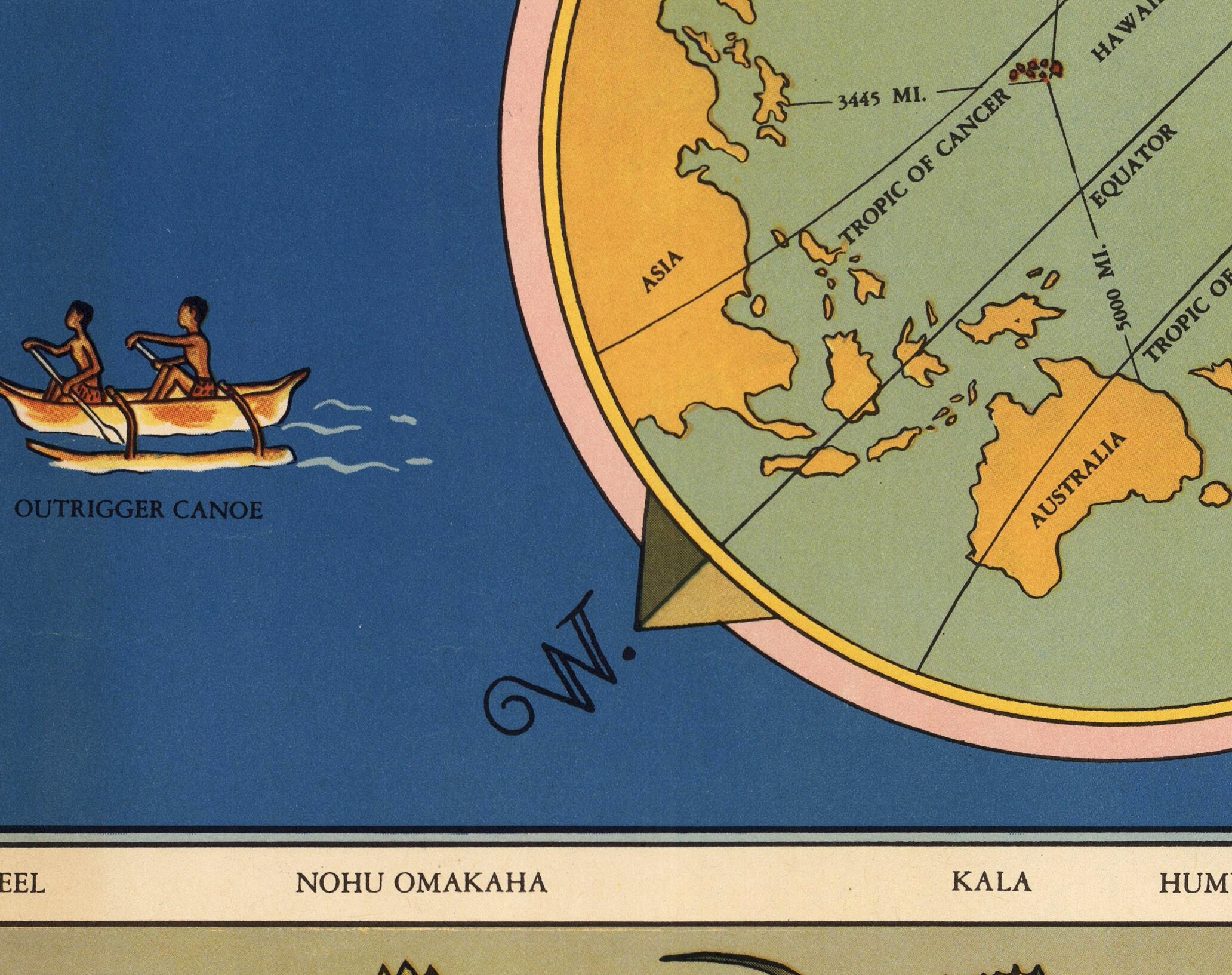 Old Map of Hawaiian Islands Hawaii Vintage Map Vintage | Etsy