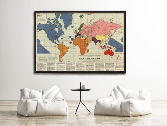 Nwo Map World Map Graphic Poster