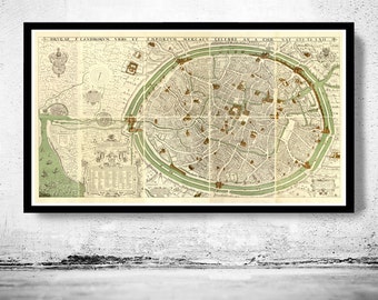 Old Map of Bruges, belgium, Brugae Flandorum 1562  | Vintage Poster Wall Art Print | Wall Map Print | Old Map Print