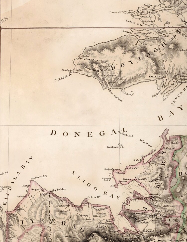 Old Map of Ireland 1811 Vintage Poster Wall Art Print Etsy