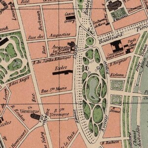 Liège Belgium Vintage Map 1880 | Antique City Wall Decor Print image 6