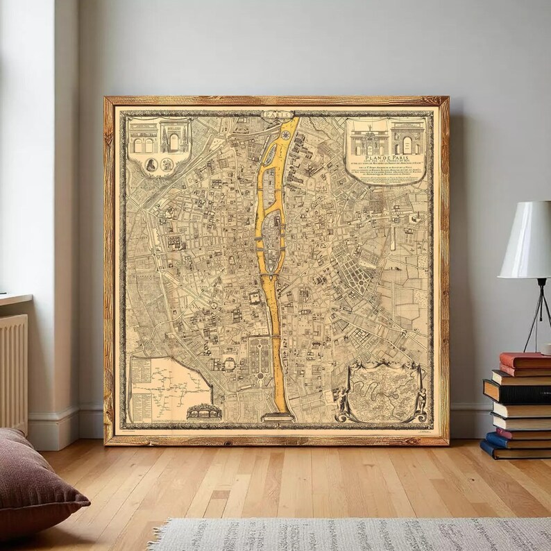 Old Map of Paris France 1710 Vintage Map | Wall Map Print - Etsy