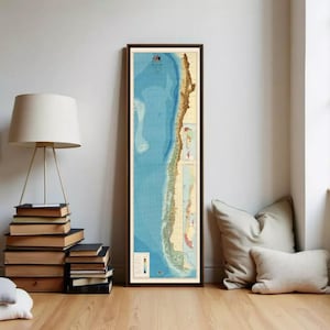 Old Map of Chile Vintage Map | Wall Map Print