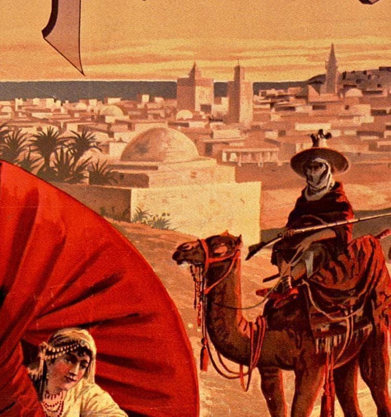Vintage Poster of Tunisie Tunisia 1891 Tourism poster travel | Wall Map Print image 4