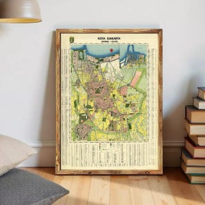 Old Map of Jakarta Batavia Indonesia Vintage Map | Wall Map Print