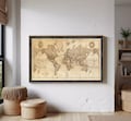 Beautiful Vintage World Map 1898 – Mercator Projection Atlas Map, Sepia Antique World Map Wall Art product logo