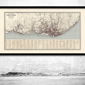 Old Map of Lisbon 1871 Portugal Mapa Antigo de Lisboa Vintage Map | Vintage Map Wall Art Print | Large Map Print | Home Decor Wall Art