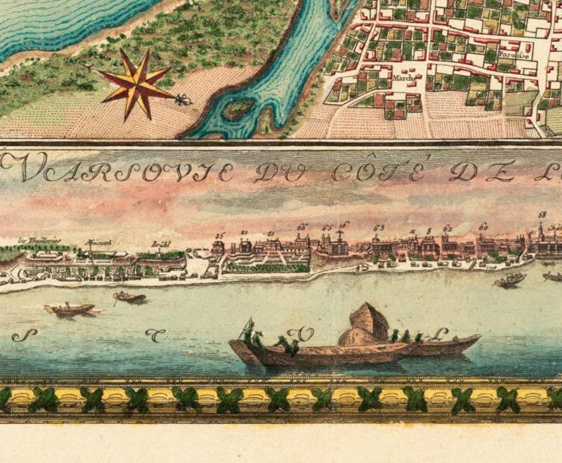 Old Map of Warsaw 1772 Poland Vintage Map | Wall Map Print - Etsy