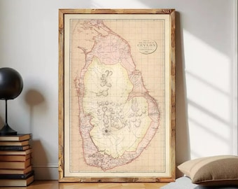 Old Map of Sri Lanka Old Ceylon 1805 Vintage Map | Wall Map Print