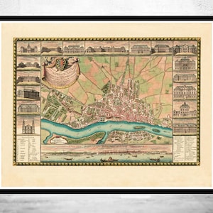 Old Map of Warsaw 1772 Poland Vintage Map | Wall Map Print