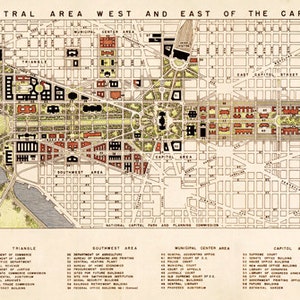 Old Map of Washington Capitol 1841 Vintage Map Vintage - Etsy