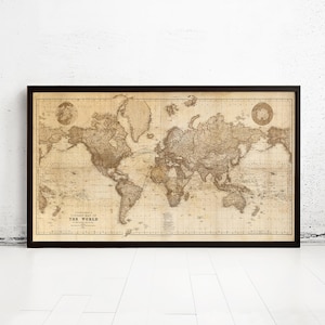 Old World Map from 1651 by John Speed - Rare Colour Vintage