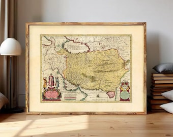 Old Map of Persia Iran 1665  | Wall Map Print