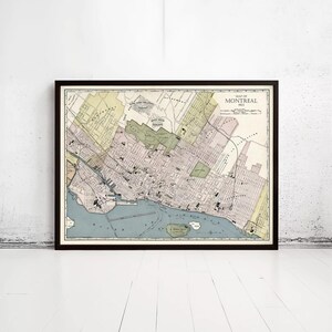 Old Map of Montreal Canada 1903 Vintage Map | Wall Map Print