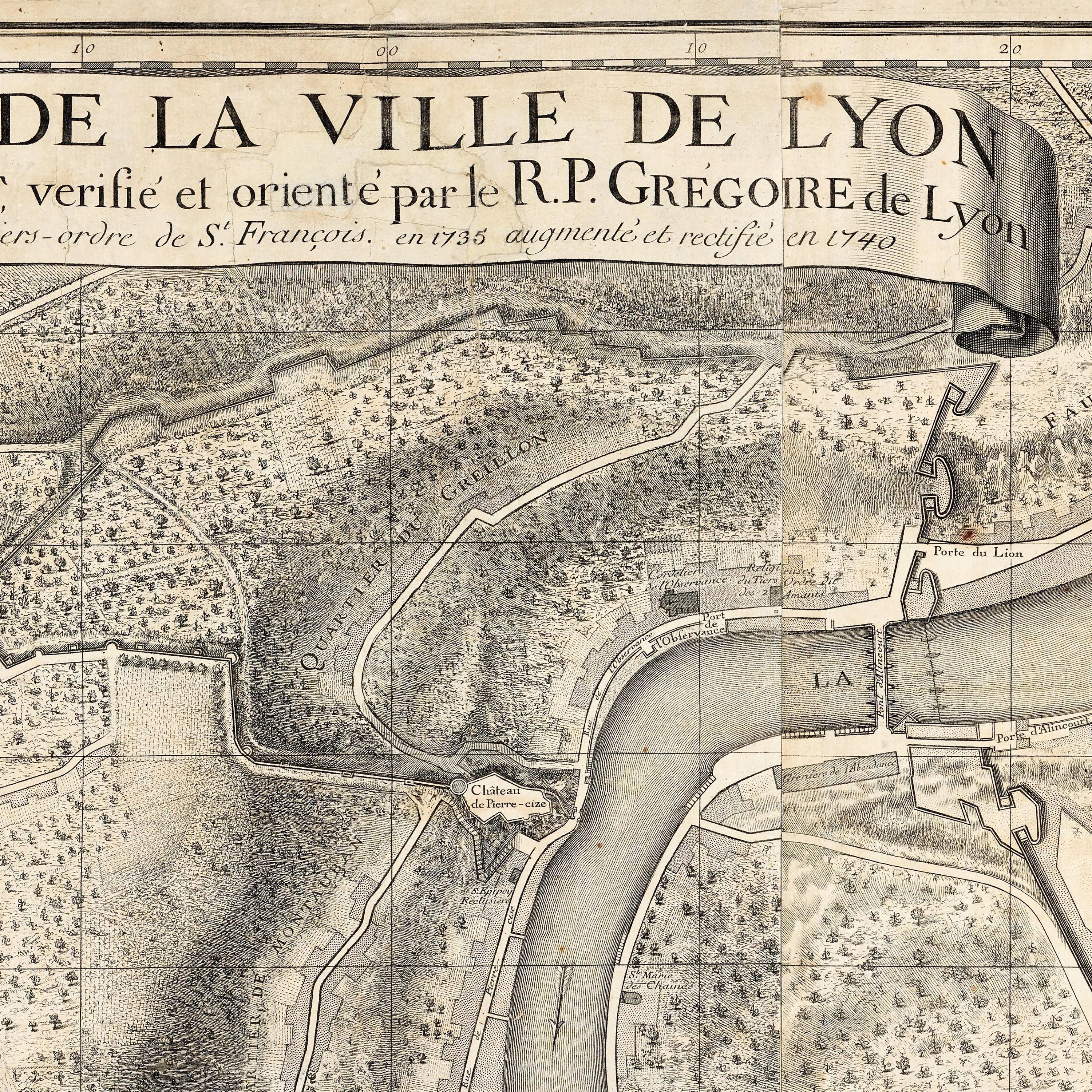 Old Map of Lyon France 1740 Vintage Map of Lyon | Wall Map Print - Etsy ...