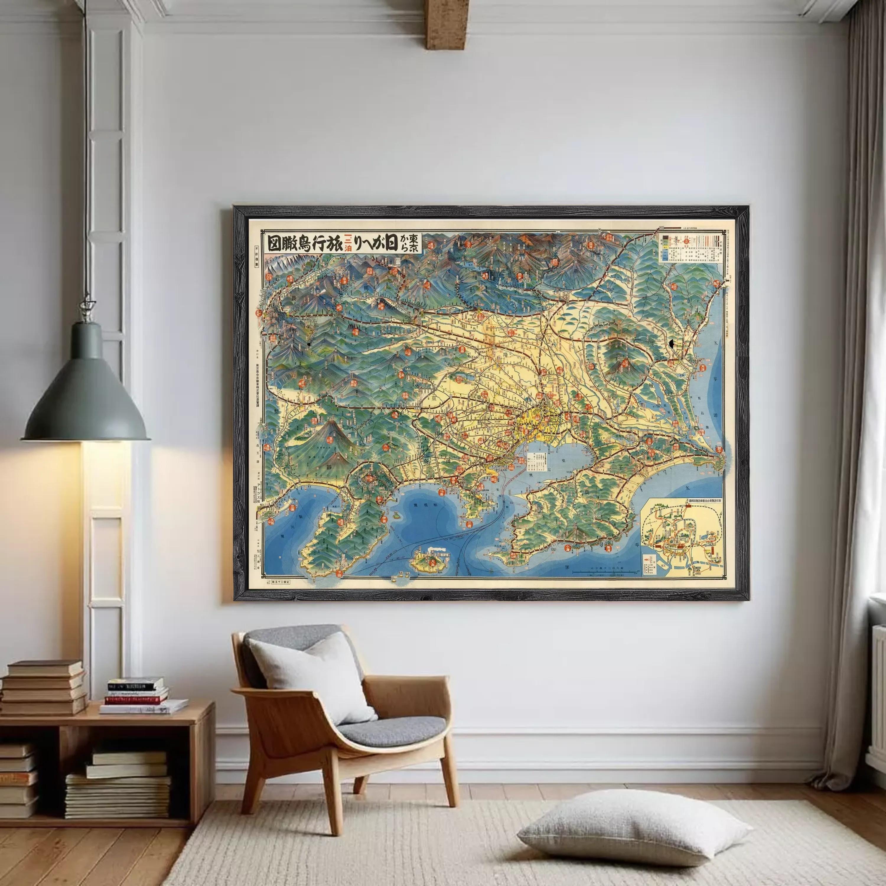 Old Map of Tokyo Japan 1932 Vintage Map of Tokyo | Wall Map Print - Etsy