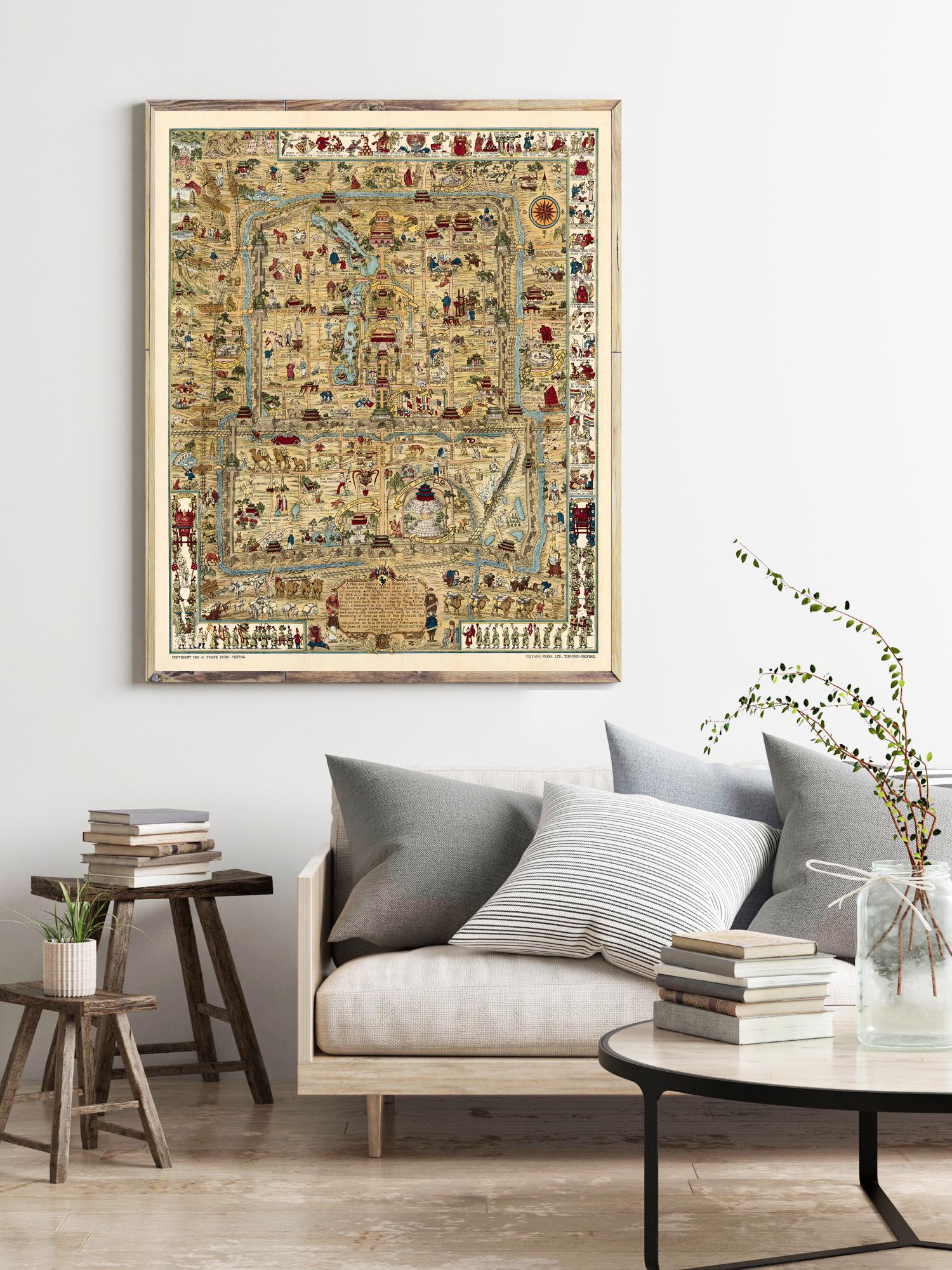 Old Map of Beijing China 1936 Vintage Map | Wall Map Print - Etsy Australia