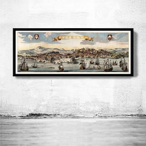 Old Map of Lisbon Lisboa Portugal 1670 Vintage Map  | Vintage Map Wall Art Print | Large Map Print | Home Decor Wall Art