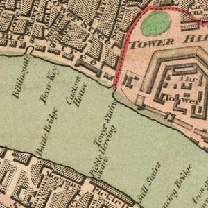 Old London Map 1814 Vintage Large Map London | Wall Map Print imagen 6