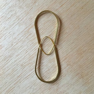 Handmade Brass Earring 2 inch Teardrop Cubed Hoop Minimalist Modern Design image 3