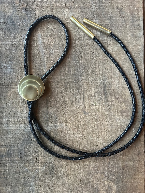 Handmade Brass Art Deco Bolo Tie: Western Wear Lariat
