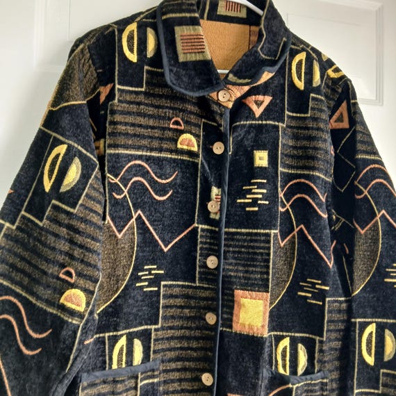 Grannycore Reversible Geometric Pattern Tapestry … - image 2