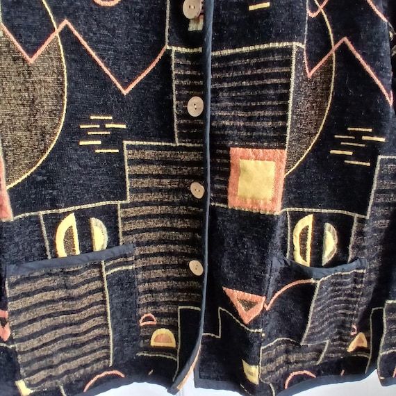 Grannycore Reversible Geometric Pattern Tapestry … - image 3