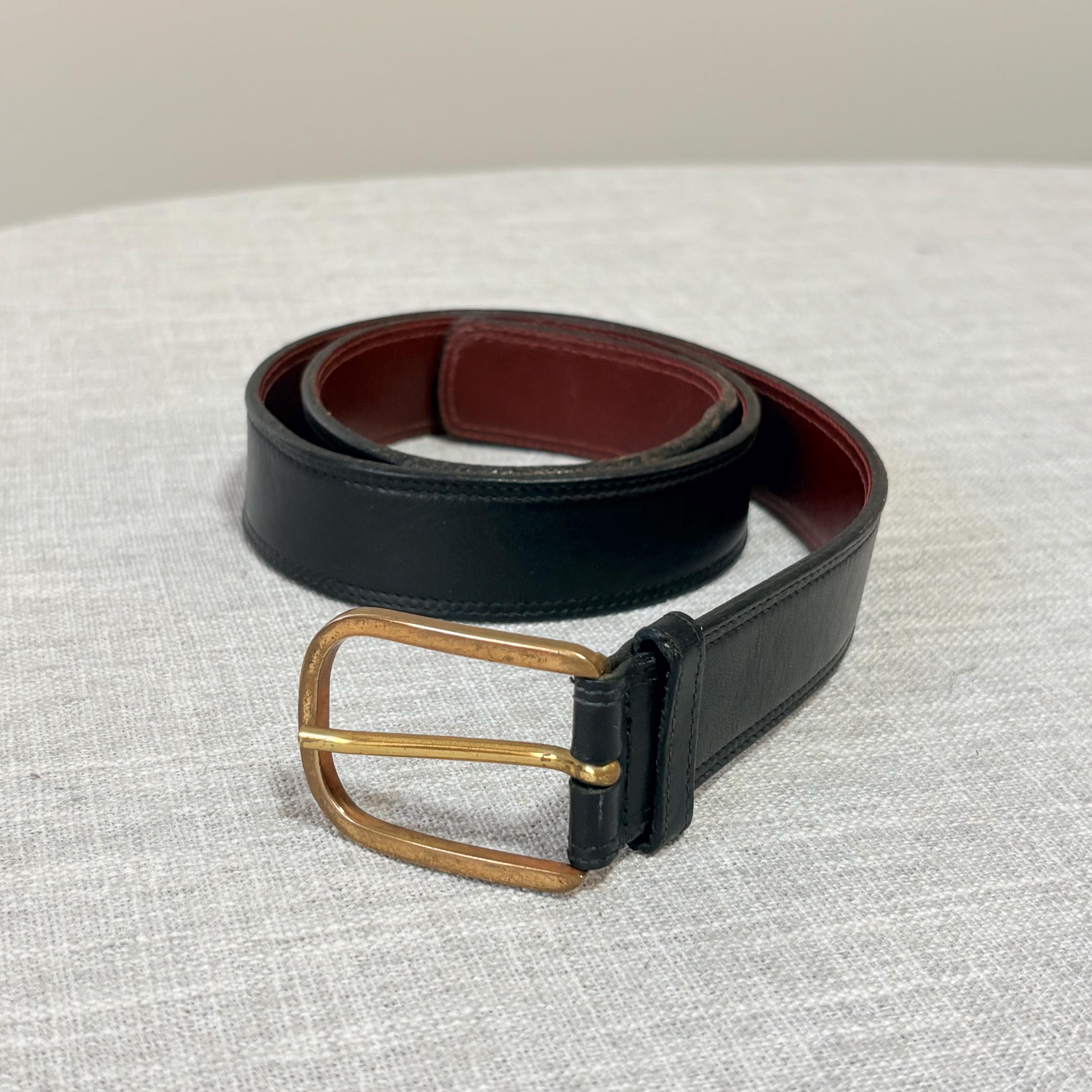 COACH Leather Belt Black Gold Buckle 本革 Coach Black Leather Belt Women Gold Buckle - Etsy