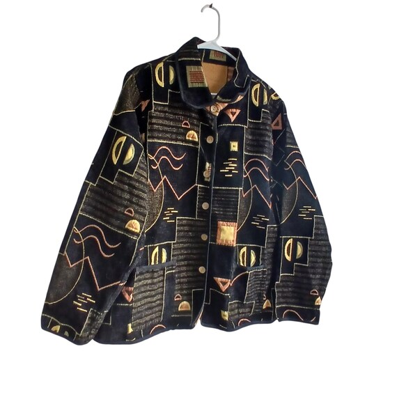 Grannycore Reversible Geometric Pattern Tapestry … - image 1