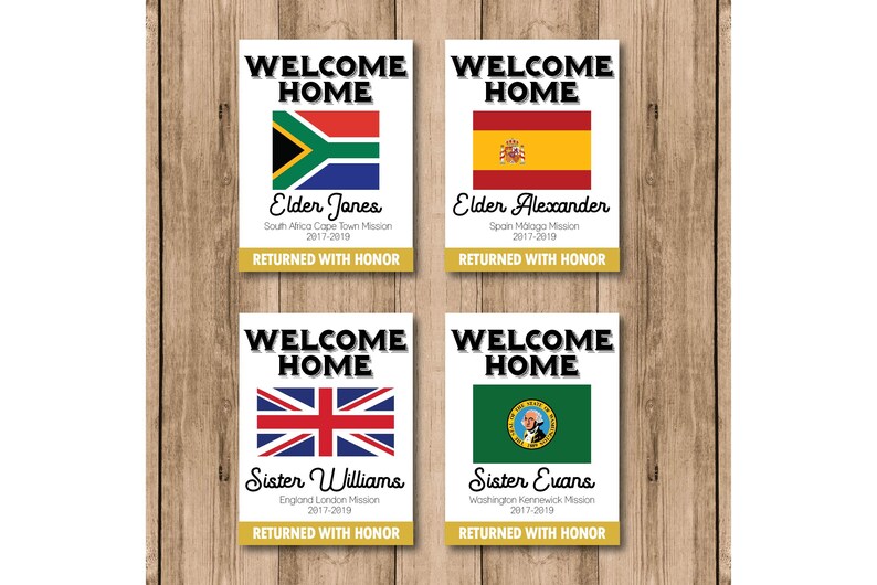 Welcome Home Printable Missionary Banner Door Banner Return Etsy