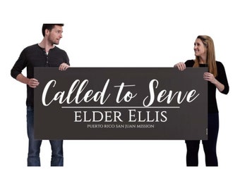 Chiamato a servire, FILE DIGITALE personalizzato, Missionario LDS, Stendardo missionario, Benvenuto a casa, Addio!