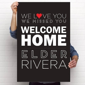 Printable Personalized Welcome Home Return Missionary Poster, Banner, Sign, LDS Missionary,