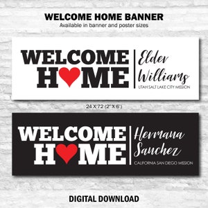 Personalized Return Missionary, LDS Missionary, Missionary Banner, Welcome Home Sign