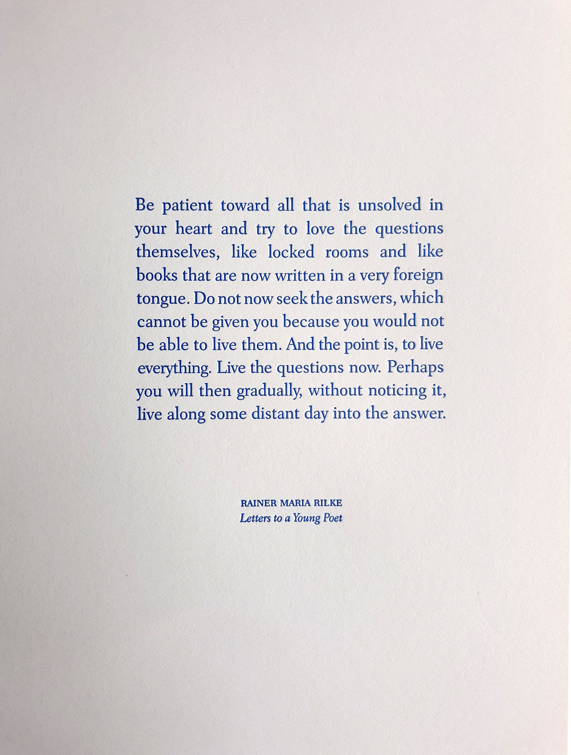 Live the Questions: Rilke - Etsy Israel, image size:2270x3000