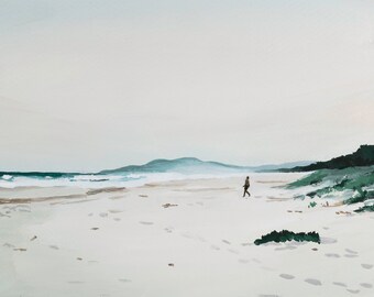 Pacific Pastels, impressão de arte pigmentada de arquivo de pintura a guache assinada por Gillian Dwyer