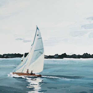 1954, Archival Pigment Art Print of Gouache Painting Signed by Gillian Dwyer