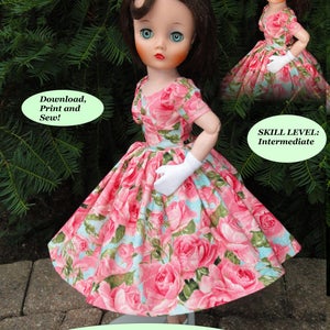 Doll Clothes PDF Pattern for Vintage 19&#39;&#39; Uneeda Dollikin Doll by NVME 19UD-3