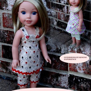 Doll Clothes PDF Pattern for 14.5&#39;&#39; Wellie Wishers American Girl by NVME WW-2